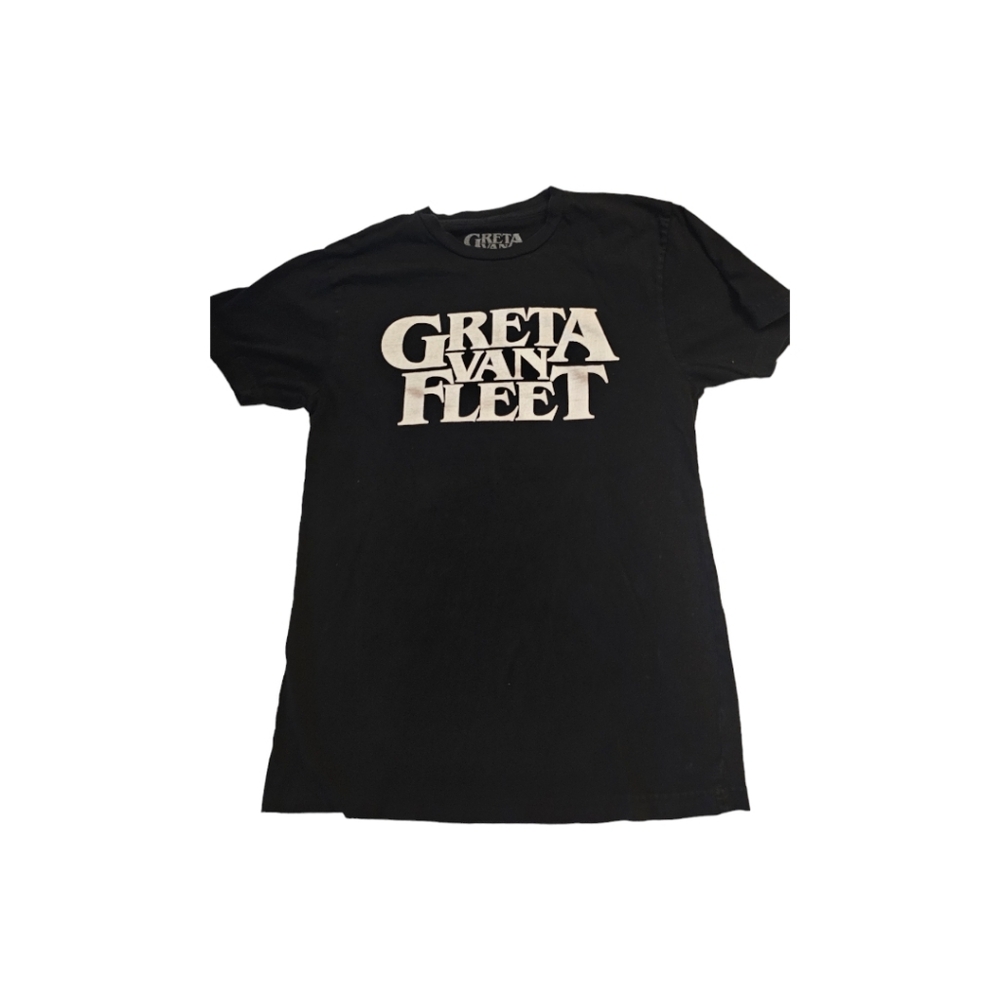 Greta Van Fleet Rock Tee Shirt Size Medium Black with White Letters